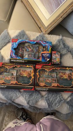 Pokémon Chaos Rising Sealed Lot – 2 Charizard ex Collections + Mega Greninja ex Premium + Chaos Rising Booster Bundle