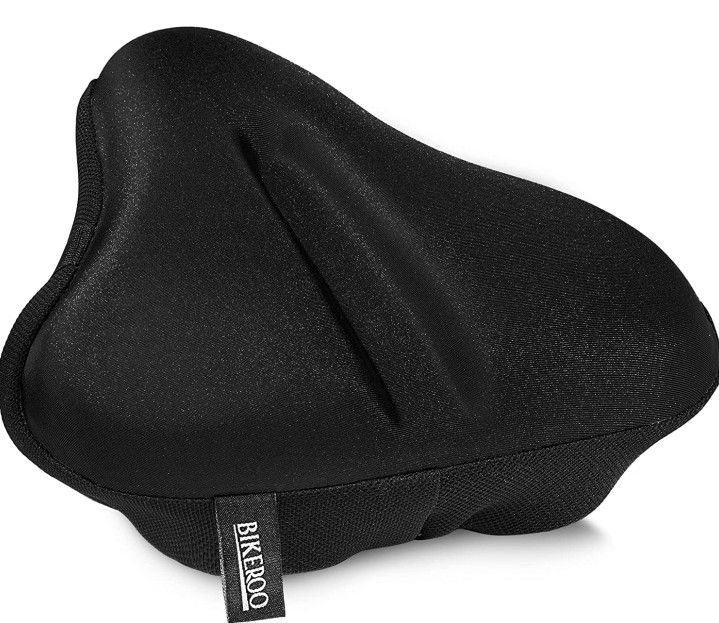Bikeroo Bike Seat Cushion Stationary Exercise or Cruiser Bicycle Seats, 11in X 10in