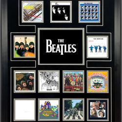 THE BEATLES Framed Album Covers Collage -  Rare, Unique and NEW in PLASTIC!!