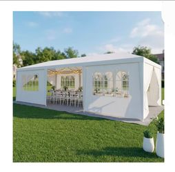 10x30 Party Tent Outdoor Canopy Tents for Parties with 8 Removable Sidewalls, Carpas para Fiestas Waterproof for Gazebo Large Backyard Shelter Patio
