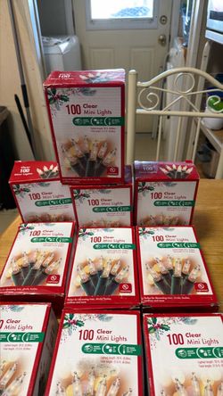 100 Clear Mini Christmas Lights – Lot of 11