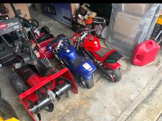 2 Gas Pocket Bikes – Sell or Trade for Go Kart / Quad w Plow