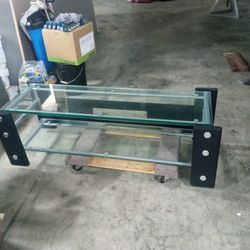Metal & Glass Coffee Table/TV Stand