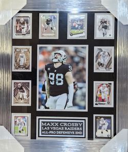 Raiders Maxx Crosby Custom-Framed 10-Card Display Piece-and 40 others!