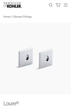 Kohler Loure Slidebar Trim Kit - Square Polished Chrome (K-14790)