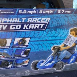 Kalee Blue Asphalt Racer 12V Go Kart
Powered Ride-on for Boys and Girls