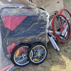 brand new bike + cargo trailer  store Price for both $285