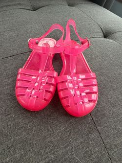 Pink Jelly Sandals with Ankle Strap