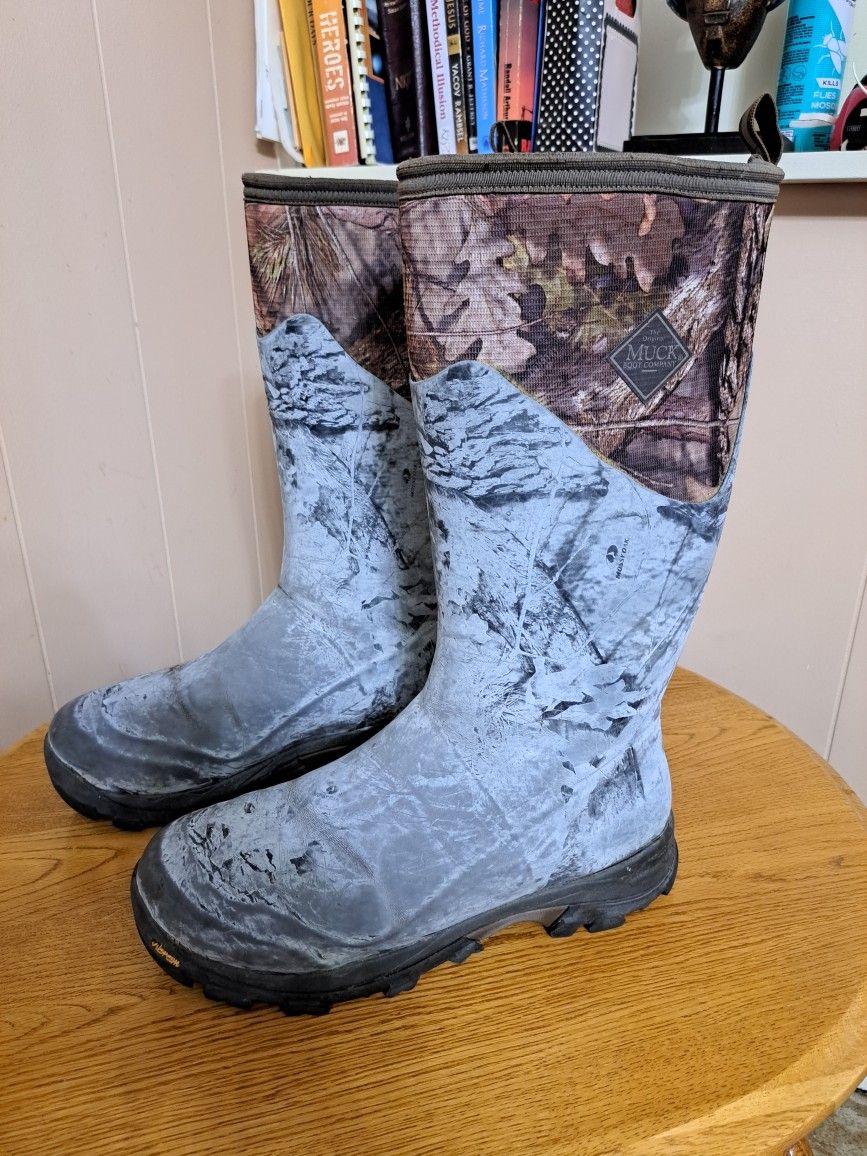 The Original Muck Boots Mossy Oak Pattern Camouflage Mens Sz.12 Vibram
