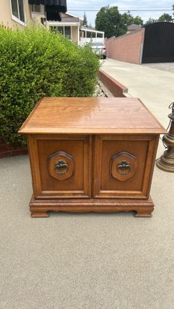 Free Walnut end table/cabinet