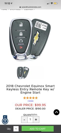 Chevrolet Equinox smart key