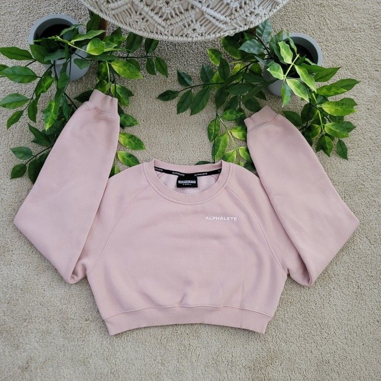 Alphalete Crewneck Blossom Pullover Crop Sweater (XS)