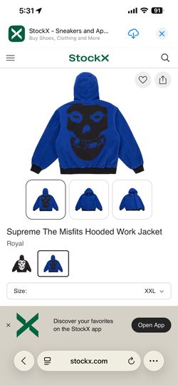 Supreme Zip up work jacket Misfits