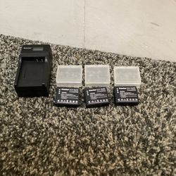 Kastar Battery Charger And 3 Batteries CGAS007