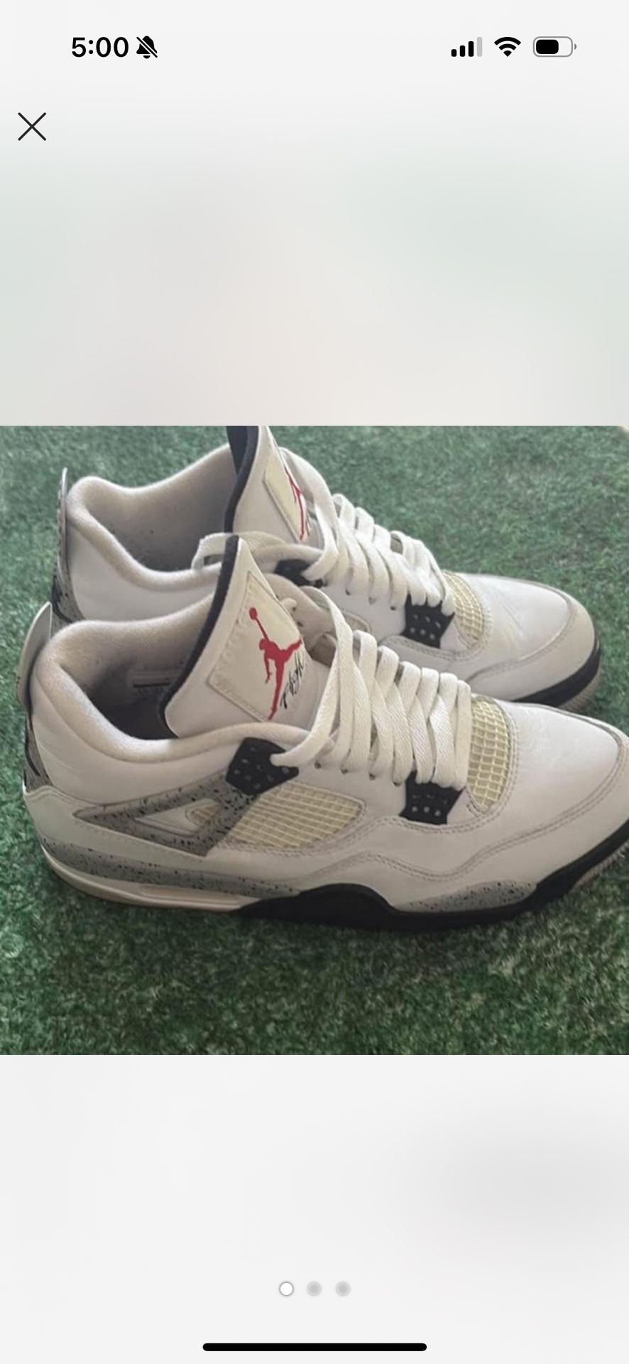 Jordan 4 White Cement