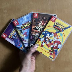 4x Sonic the Hedgehog games for Nintendo Switch system lite oled Mania Forces Racing Colors