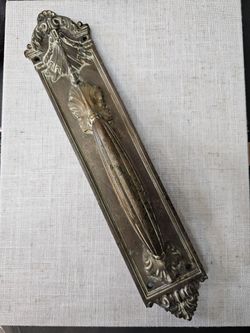 Antique Art Nouveau Door Handle - 14 inches.