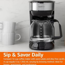 Brand New Amazon Basics 12-Cup Coffee Maker 