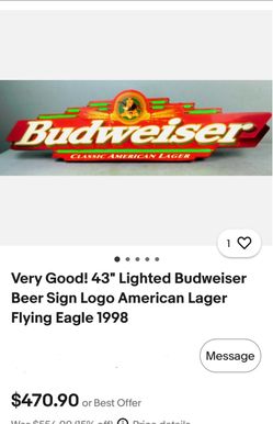 Budweiser Light sign