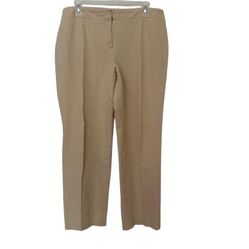 Chico's Woman’s Fabulously Slimming Pants Beige Mid Rise, Sz 1,5 (10) 