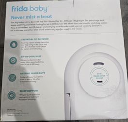 Frida Baby 3-in-1 XL Top Fill Humidifier for Bedroom, Cold & Flu Relief, 6L Tank Cool Mist Humidifier + Diffuser for Large Rooms, Mold Resistant, Nigh
