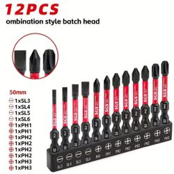 12 Pcs Impact/drill Bit Set 