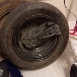 Car Spare Tire With Lug Wrench And Jack