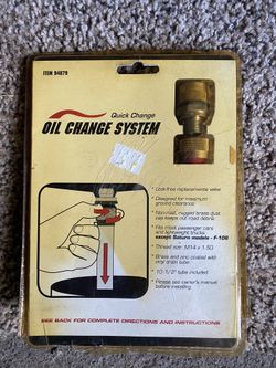 Quick change oil changing system