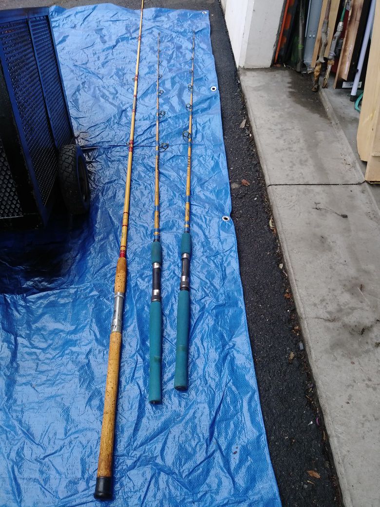 fishing rods in good condition 3. at $ 25 and 2 at $ 35
