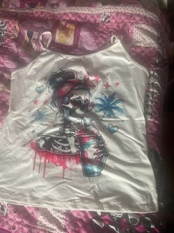 One tank top with skull