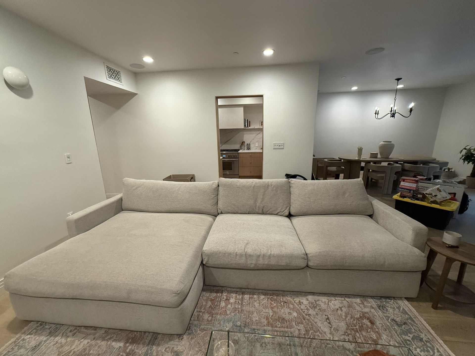 Oversized Down Feather Sectional Couch