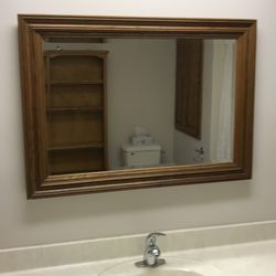 Solid oak mirror frame  43x 31