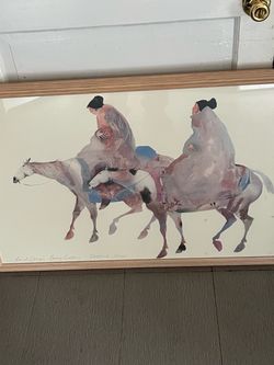 The guardians pencil signed framed water on paper amazing condition