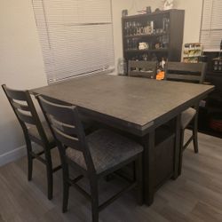 Dining Table with Extension and Storage  