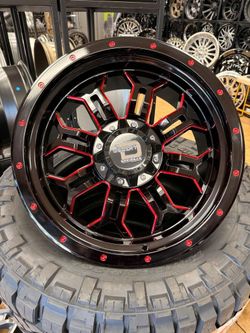 20" Black/Red Deserti Off-road Wheels All 4 While Supplies Last
