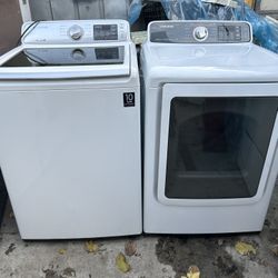 SAMSUNG. WASHER AND GAS DRYER 