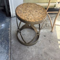 Round Granite Top Table