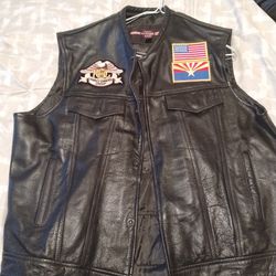 Harley Vest Heavy Duty Leather