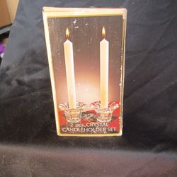  Vetrena Diamond Borgonovo Crystal Cander Holder Made  In  Italy 