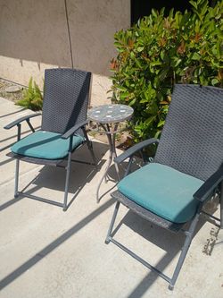 Patio chairs and table
