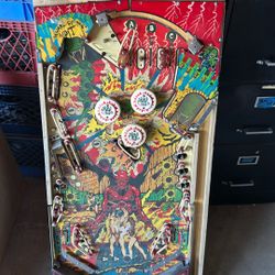 Gorgar Pinball Playfield Williams Chicago Coin Op Arcade Pinball Playfield Part
