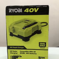  RYOBI 40V Lithium-Ion Rapid Charger-OP406A -