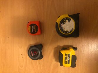 Tape measures 4 total dewalt Stanley craftsman workforce