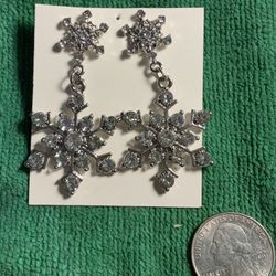 Vintage Snow Flake Earings 