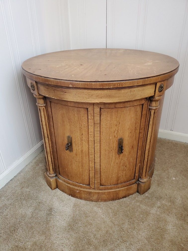 Round End Tables=2/Vintage 70's-80's