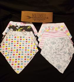 🔥 DIABLA'z - NEW UNUSED - BRAND NEW - 8 Baby Bandana Bibs Organic Cotton