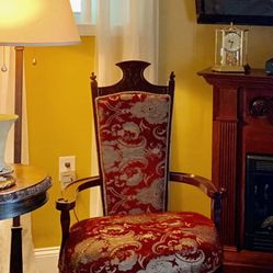 Antique Accent Chair Newly Upholstered 