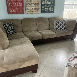 Two Piece L Shaped Sectional Couch 9’11 X 7’1