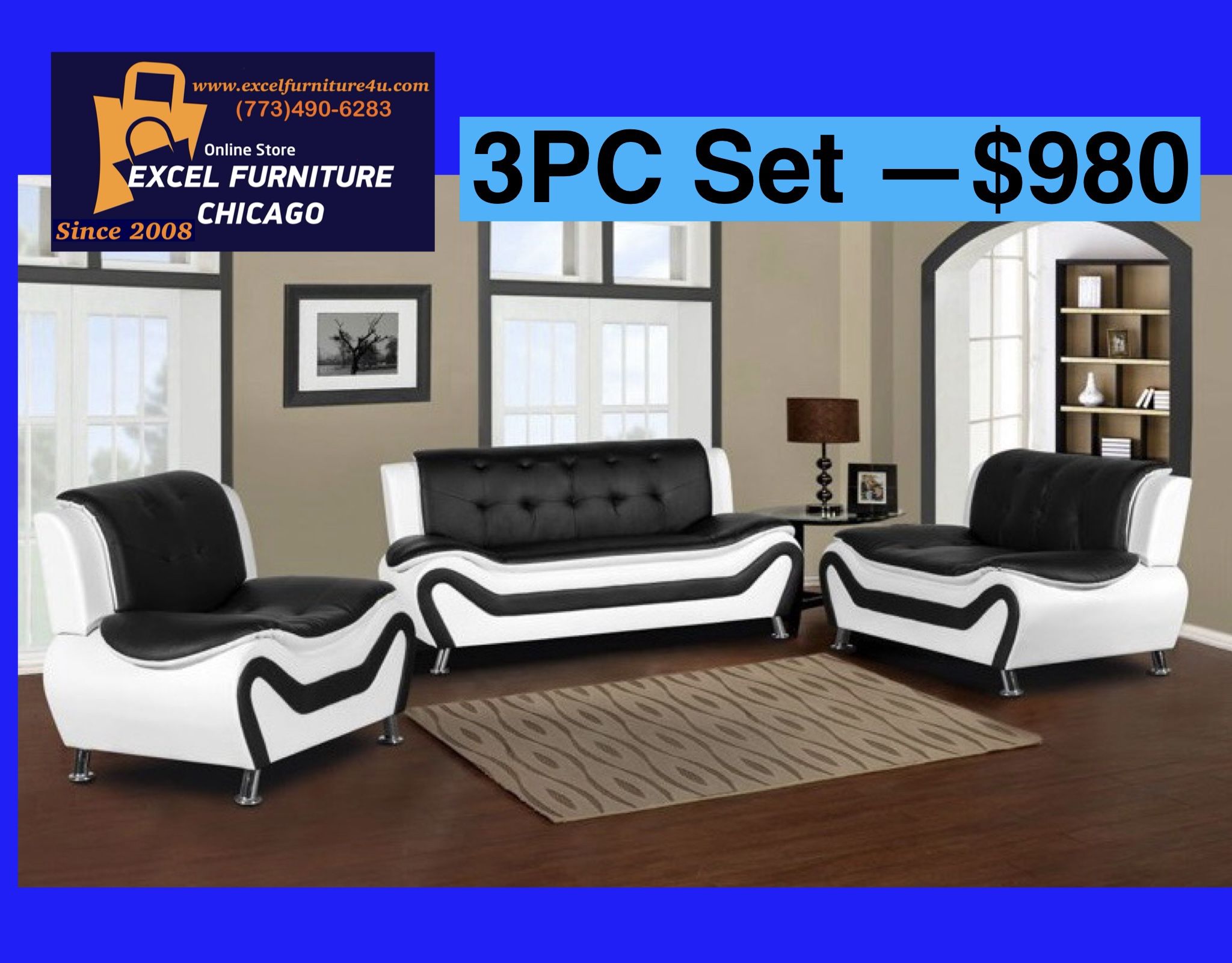 FREE DELIVERY💥Brand New 💥3PC Sofa, Loveseat, Chair Set