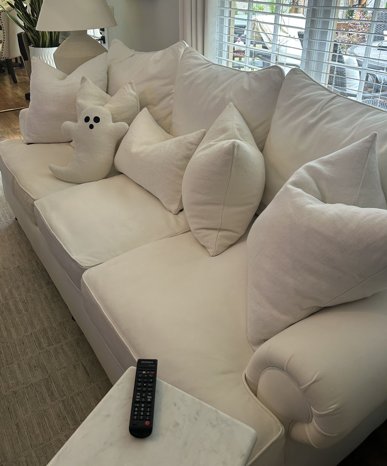 Like New Warm White "Large Sofa